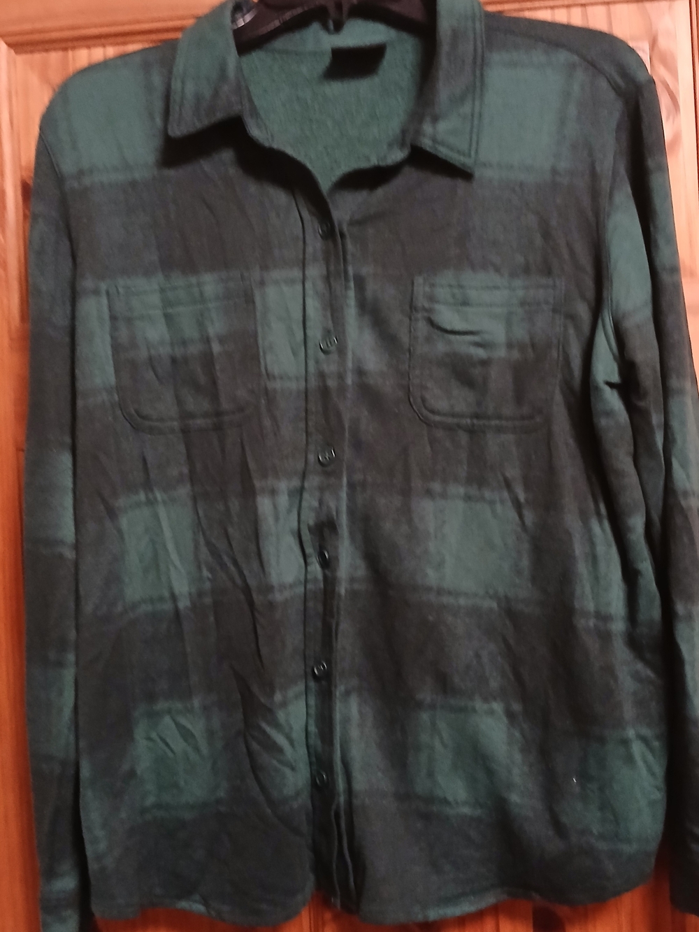 32 Degrees Green and Black Plaid Button-Down Shirt